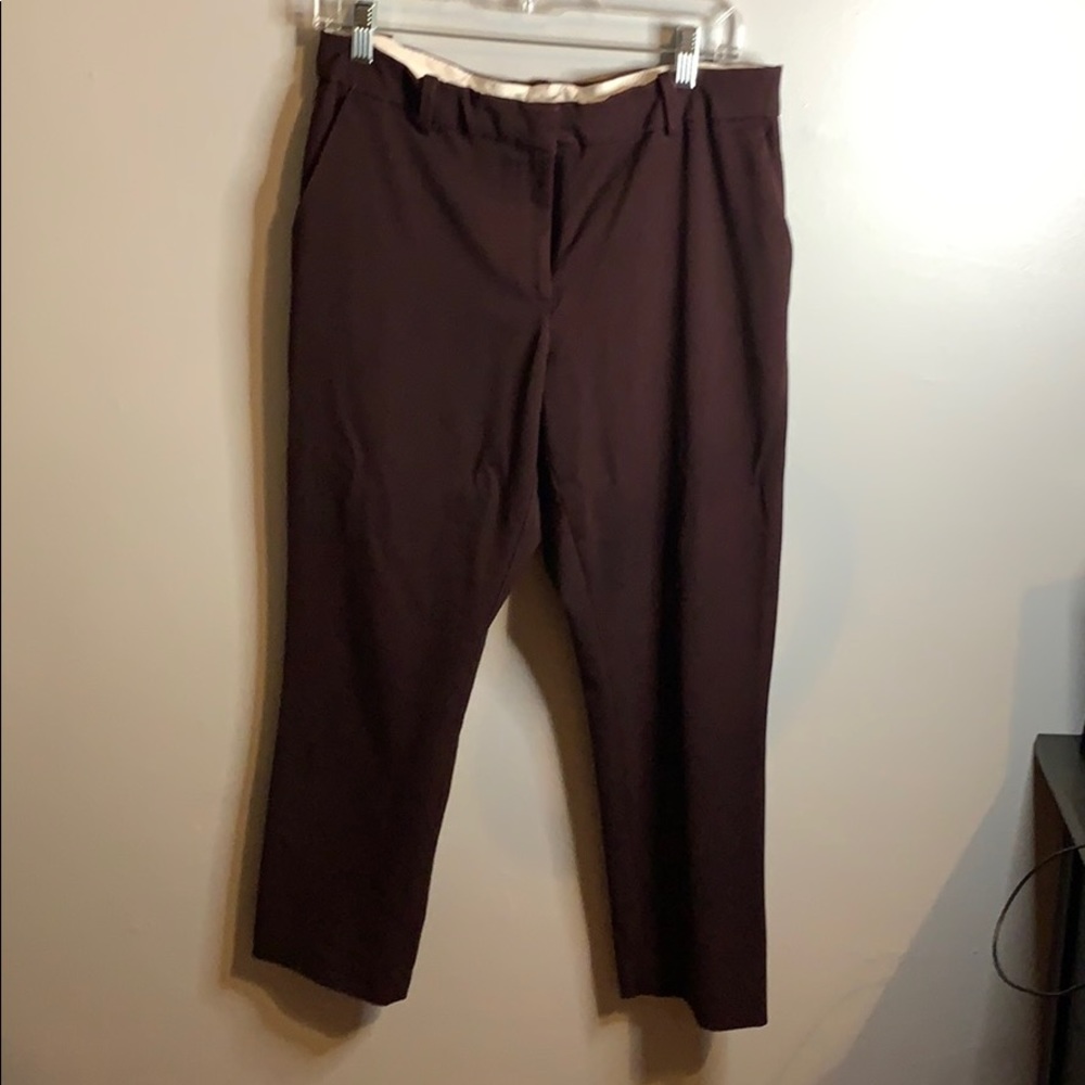 Ankle Burgundy slacks